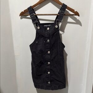 Black Denim Button-Up Dress